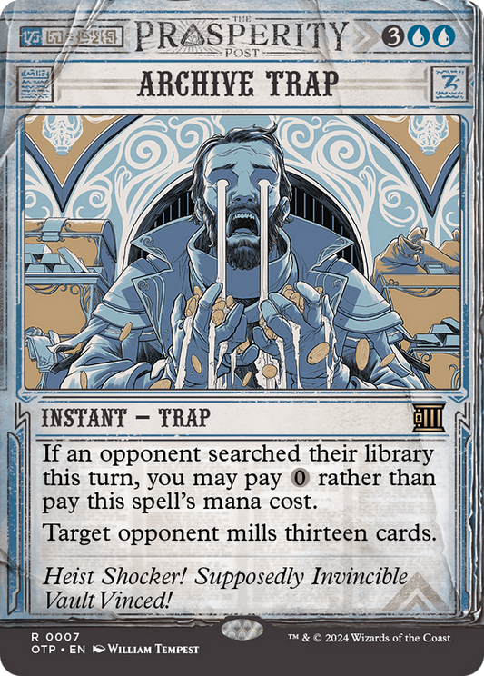 Archive Trap (OTP-007) - Breaking News: (Showcase) (Borderless) - Premium MTG Single from Wizards of the Coast - Just $0.75! Shop now at Game Crave Tournament Store