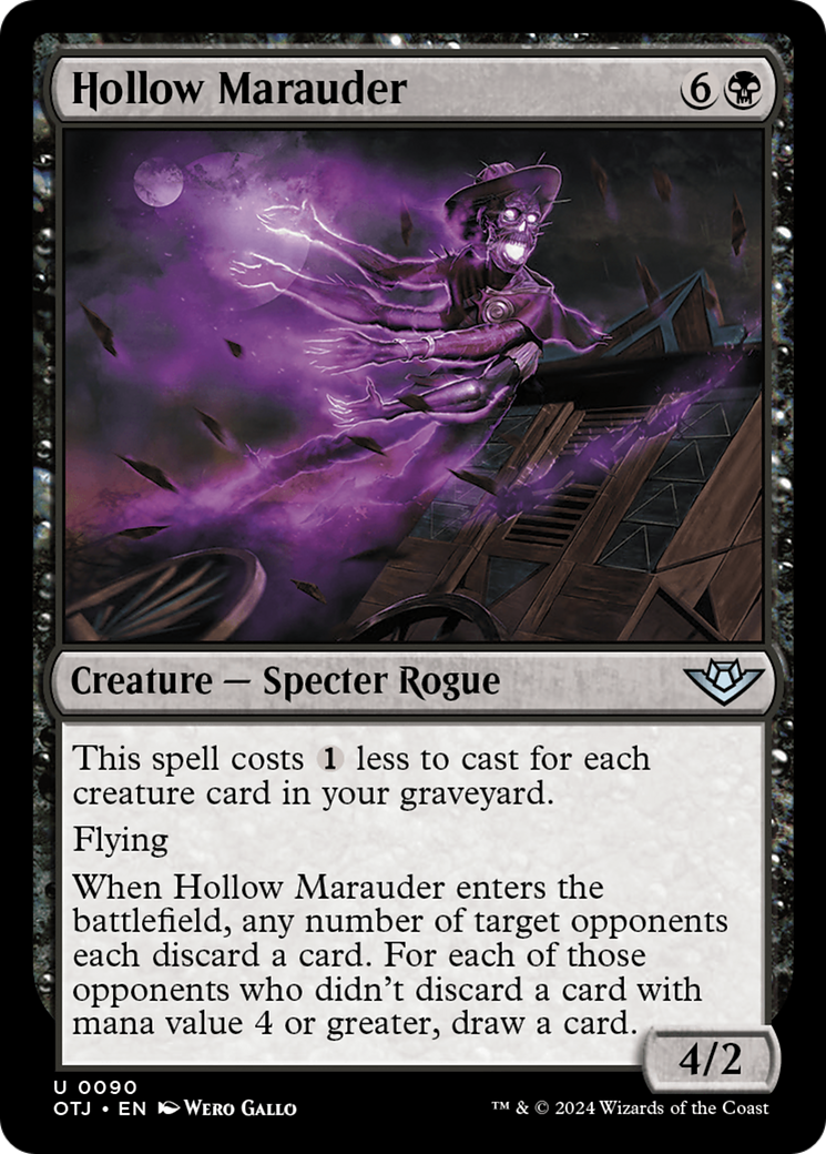 Hollow Marauder (OTJ-090) - Outlaws of Thunder Junction - Premium MTG Single from Wizards of the Coast - Just $0.25! Shop now at Game Crave Tournament Store