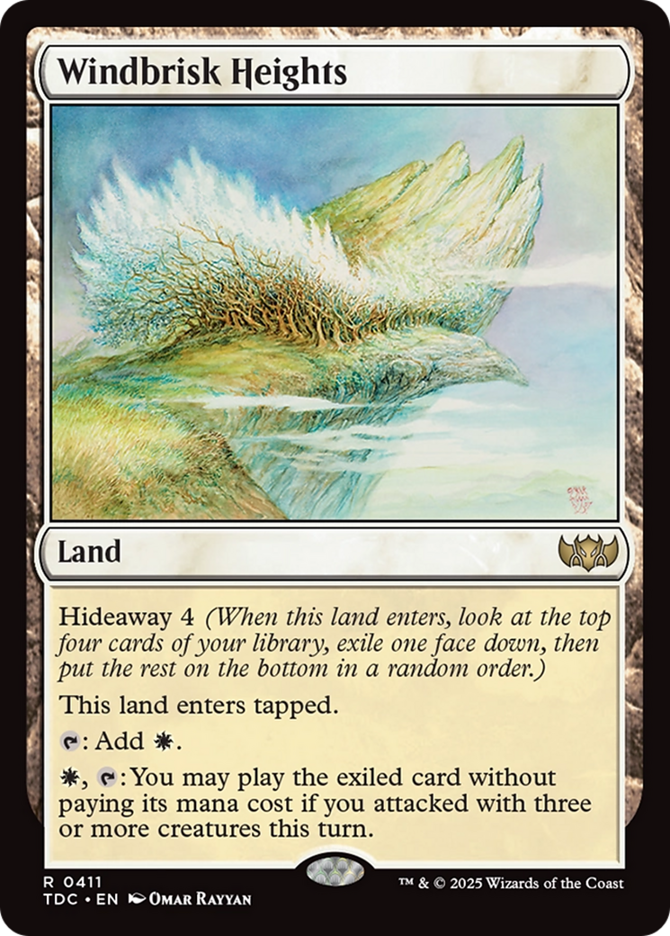 Windbrisk Heights (TDC-411) - Tarkir: Dragonstorm Commander - Premium MTG Single from Wizards of the Coast - Just $0.08! Shop now at Game Crave Tournament Store