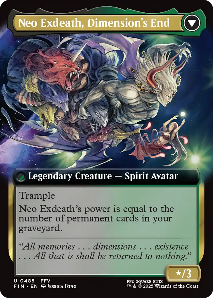 Exdeath, Void Warlock // Neo Exdeath, Dimension's End (FIN-485) - FINAL FANTASY: (Extended Art) Foil - Premium MTG Single from Wizards of the Coast - Just $5.12! Shop now at Game Crave Tournament Store