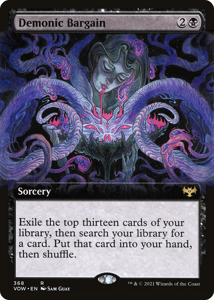 Demonic Bargain (VOW-368) - Innistrad: Crimson Vow: (Extended Art) - Premium MTG Single from Wizards of the Coast - Just $0.08! Shop now at Game Crave Tournament Store