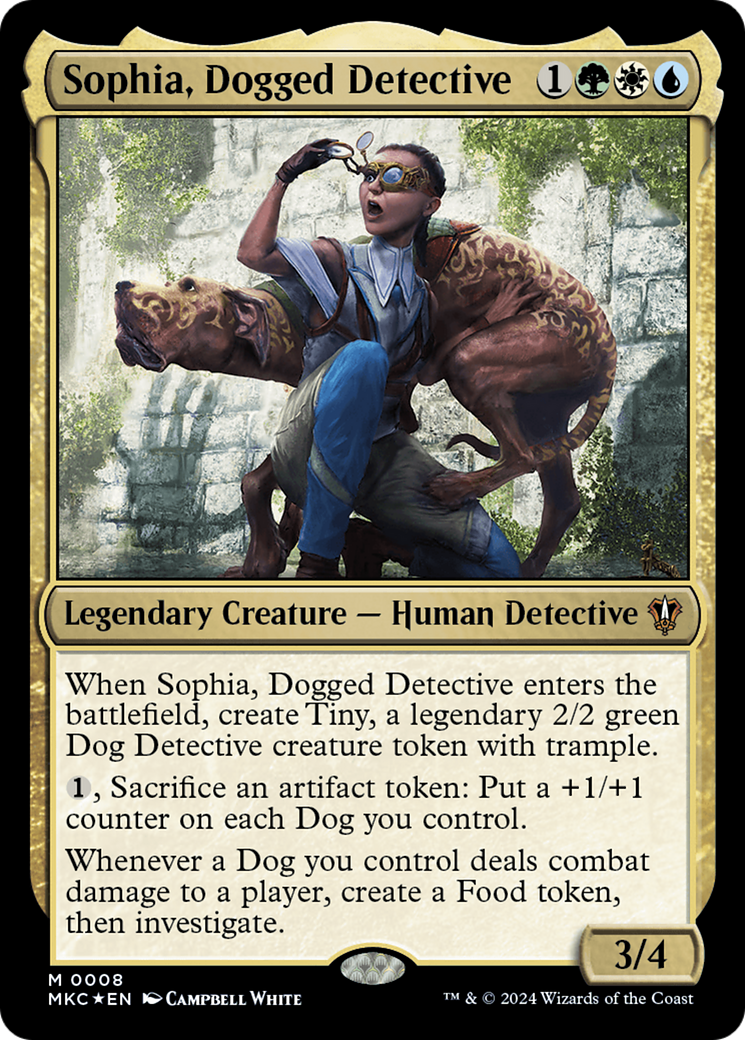 Sophia, Dogged Detective (MKC-008) - Murders at Karlov Manor Commander Foil - Premium MTG Single from Wizards of the Coast - Just $0.25! Shop now at Game Crave Tournament Store