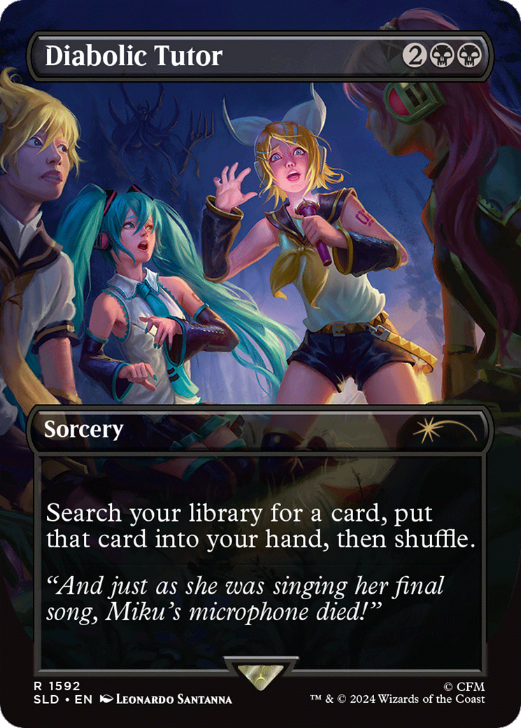 Diabolic Tutor (SLD-1592) - Secret Lair Drop (Borderless) Foil - Premium MTG Single from Wizards of the Coast - Just $0! Shop now at Game Crave Tournament Store