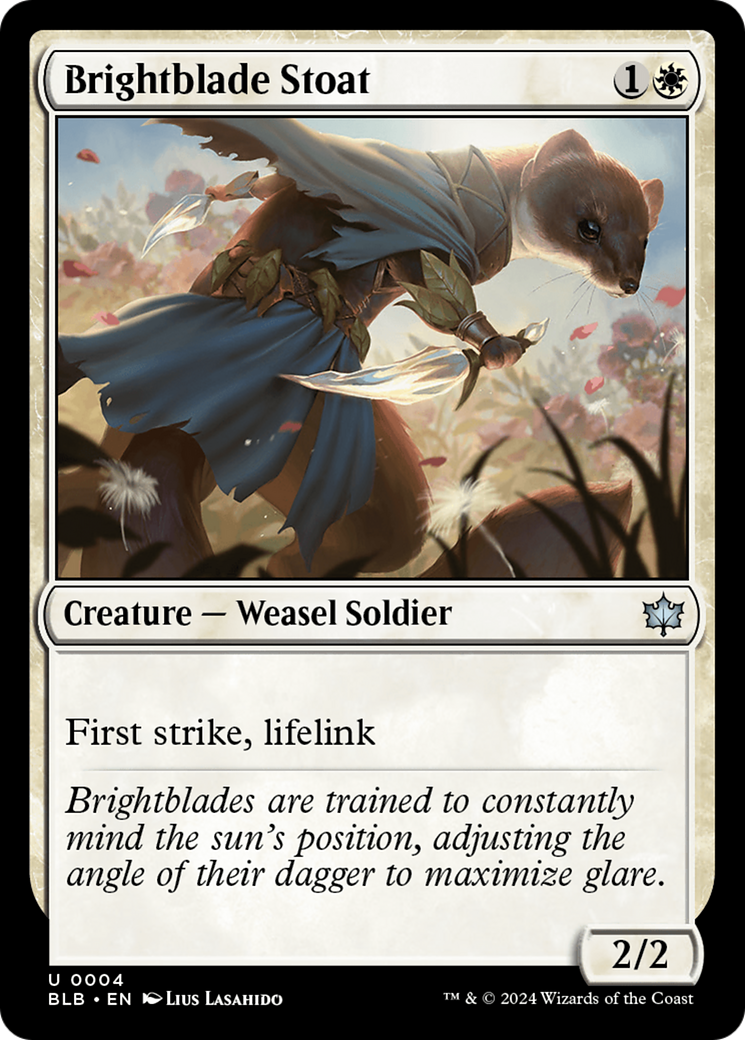Brightblade Stoat (BLB-004) - Bloomburrow Foil - Premium MTG Single from Wizards of the Coast - Just $0.25! Shop now at Game Crave Tournament Store