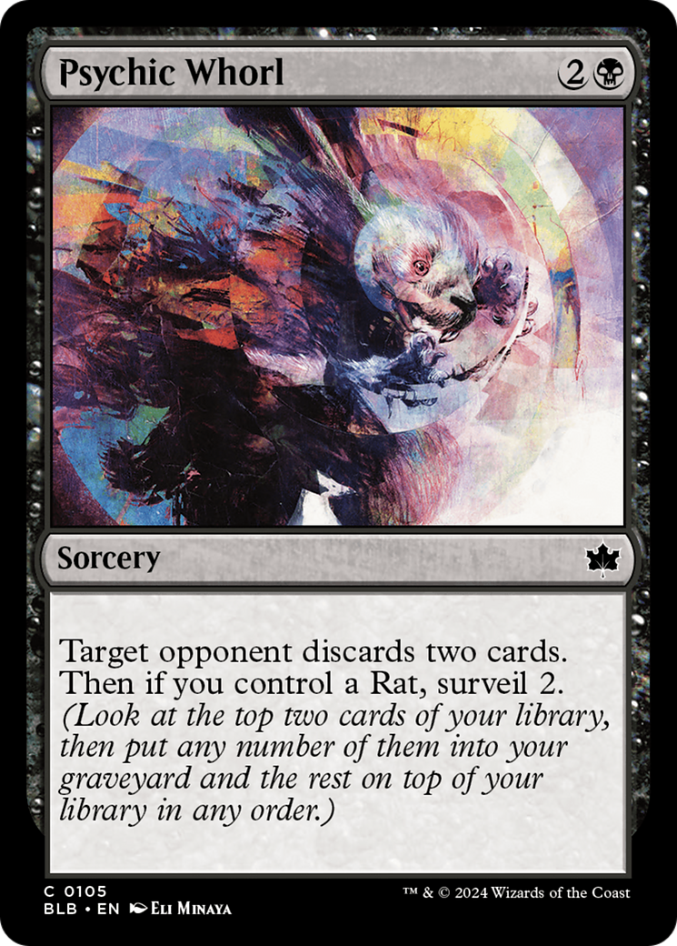 Psychic Whorl (BLB-105) - Bloomburrow - Premium MTG Single from Wizards of the Coast - Just $0.25! Shop now at Game Crave Tournament Store