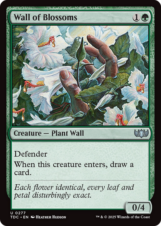 Wall of Blossoms (TDC-277) - Tarkir: Dragonstorm Commander - Premium MTG Single from Wizards of the Coast - Just $0.08! Shop now at Game Crave Tournament Store