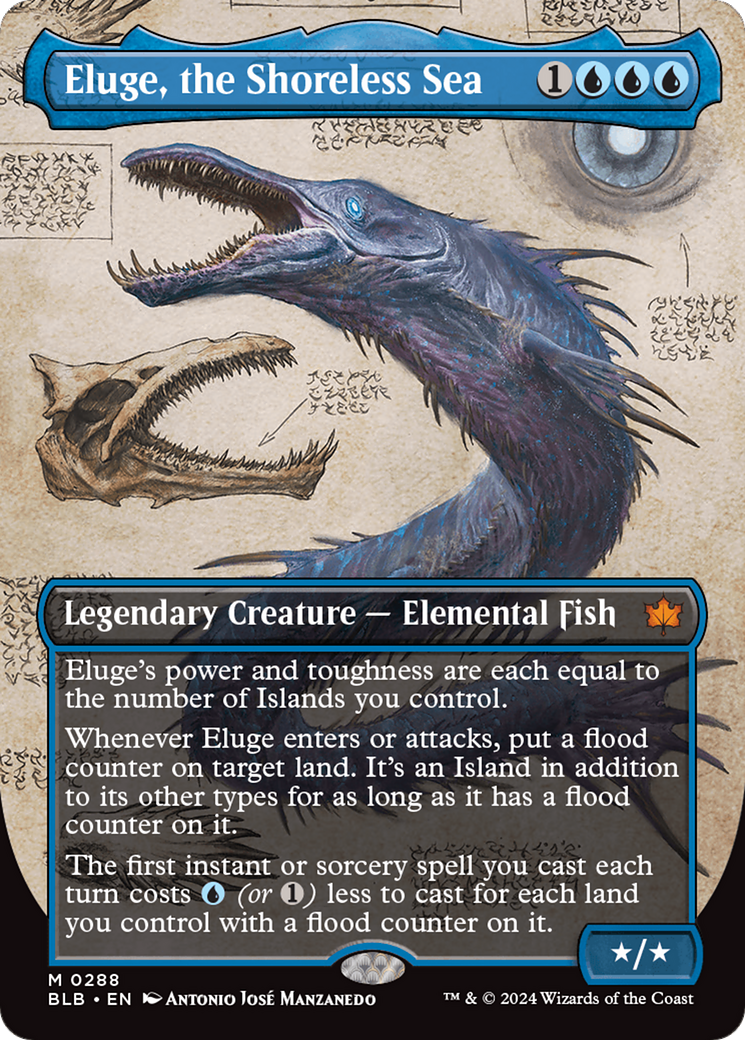 Eluge, the Shoreless Sea (BLB-288) - Bloomburrow: (Showcase) (Borderless) Foil - Premium MTG Single from Wizards of the Coast - Just $8.02! Shop now at Game Crave Tournament Store