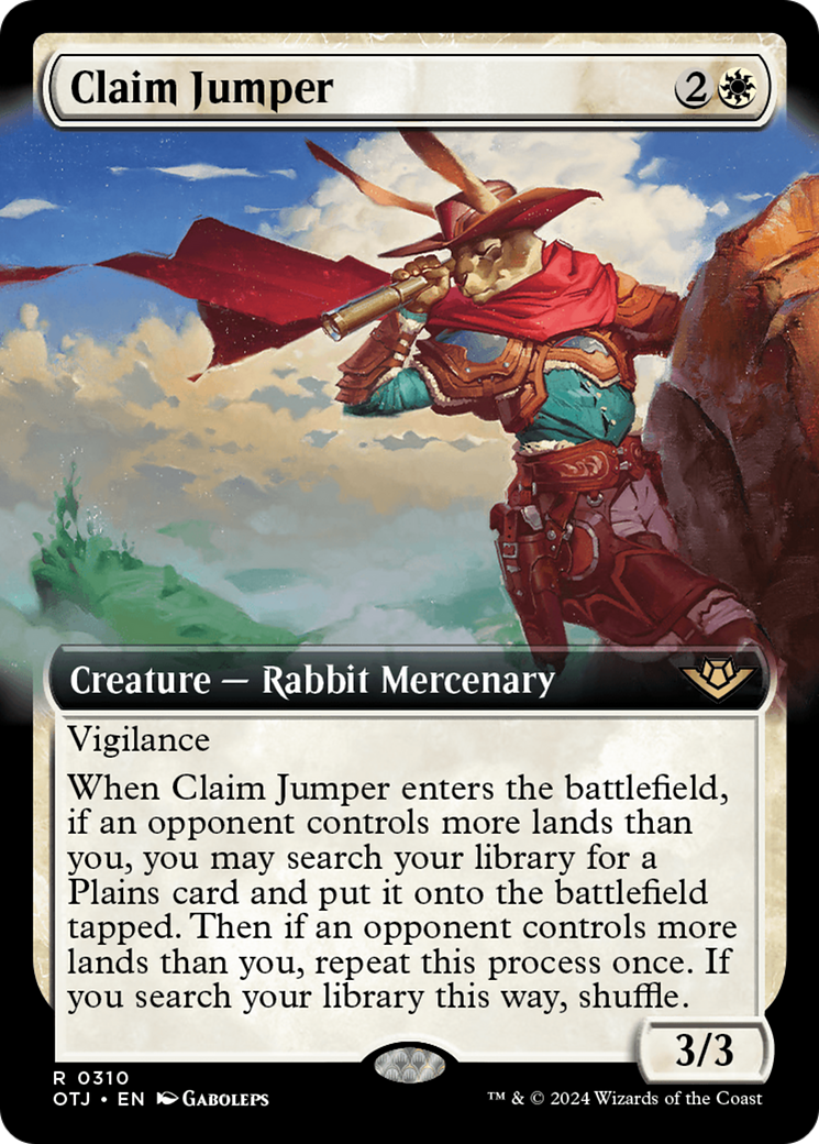 Claim Jumper (OTJ-310) - Outlaws of Thunder Junction: (Extended Art) Foil - Premium MTG Single from Wizards of the Coast - Just $2.09! Shop now at Game Crave Tournament Store