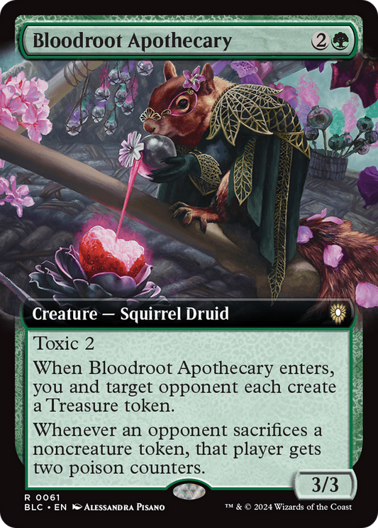 Bloodroot Apothecary (BLC-061) - Bloomburrow Commander: (Extended Art) Foil - Premium MTG Single from Wizards of the Coast - Just $2.11! Shop now at Game Crave Tournament Store