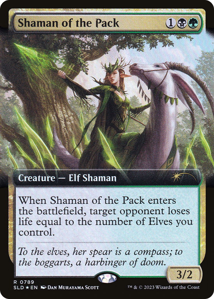 Shaman of the Pack (SLD-789) - Secret Lair Drop: (Extended Art) Foil - Premium MTG Single from Wizards of the Coast - Just $4.26! Shop now at Game Crave Tournament Store