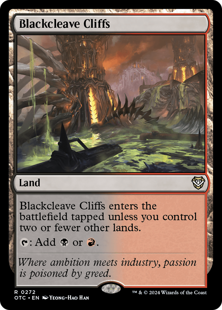 Blackcleave Cliffs (OTC-272) - Outlaws of Thunder Junction Commander - Premium MTG Single from Wizards of the Coast - Just $1.10! Shop now at Game Crave Tournament Store