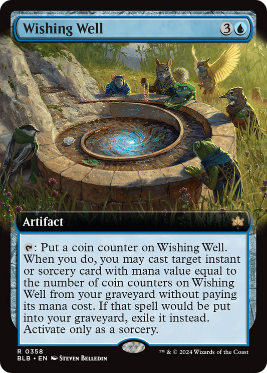 Wishing Well (BLB-358) - Bloomburrow: (Extended Art) Foil - Premium MTG Single from Wizards of the Coast - Just $0.25! Shop now at Game Crave Tournament Store