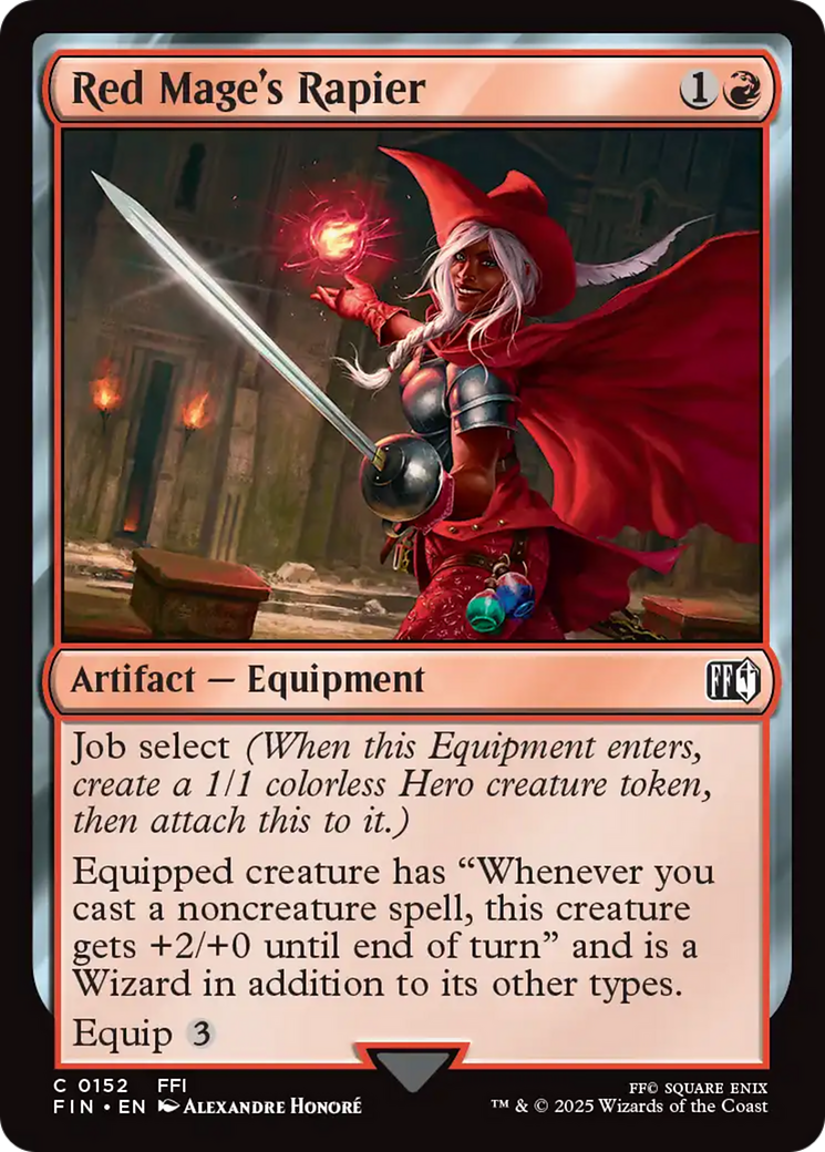 Red Mage's Rapier (FIN-152) - FINAL FANTASY Foil - Premium MTG Single from Wizards of the Coast - Just $0.09! Shop now at Game Crave Tournament Store