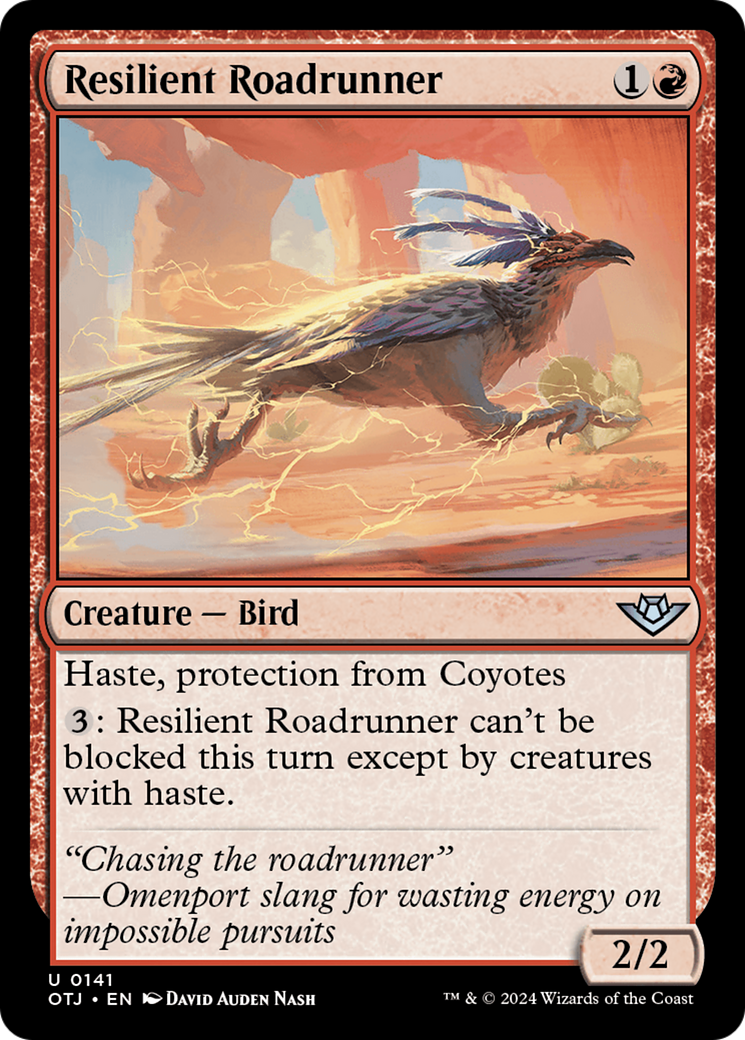 Resilient Roadrunner (OTJ-141) - Outlaws of Thunder Junction - Premium MTG Single from Wizards of the Coast - Just $0.25! Shop now at Game Crave Tournament Store