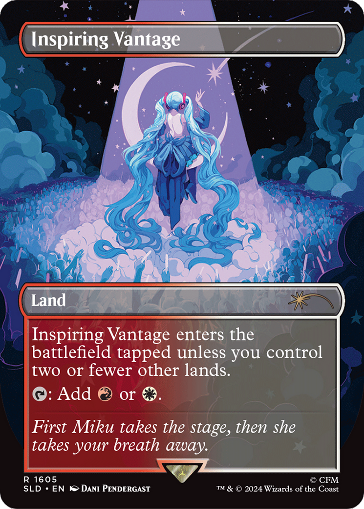 Inspiring Vantage (SLD-1605) - Secret Lair Drop (Borderless) - Premium MTG Single from Wizards of the Coast - Just $11.08! Shop now at Game Crave Tournament Store