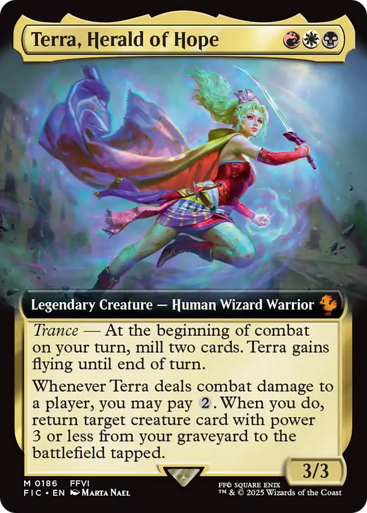 Terra, Herald of Hope (FIC-186) - Commander: FINAL FANTASY: (Extended Art) - Premium MTG Single from Wizards of the Coast - Just $1.14! Shop now at Game Crave Tournament Store