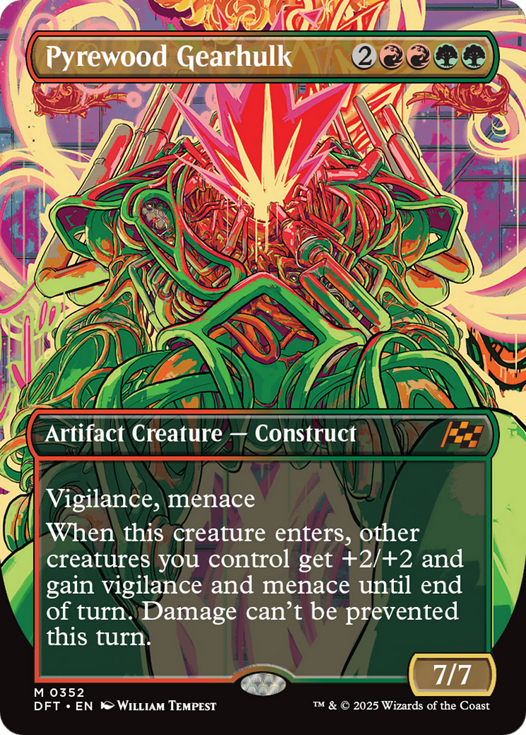 Pyrewood Gearhulk (Borderless) (DFT-352) - Aetherdrift - Premium MTG Single from Wizards of the Coast - Just $0.29! Shop now at Game Crave Tournament Store