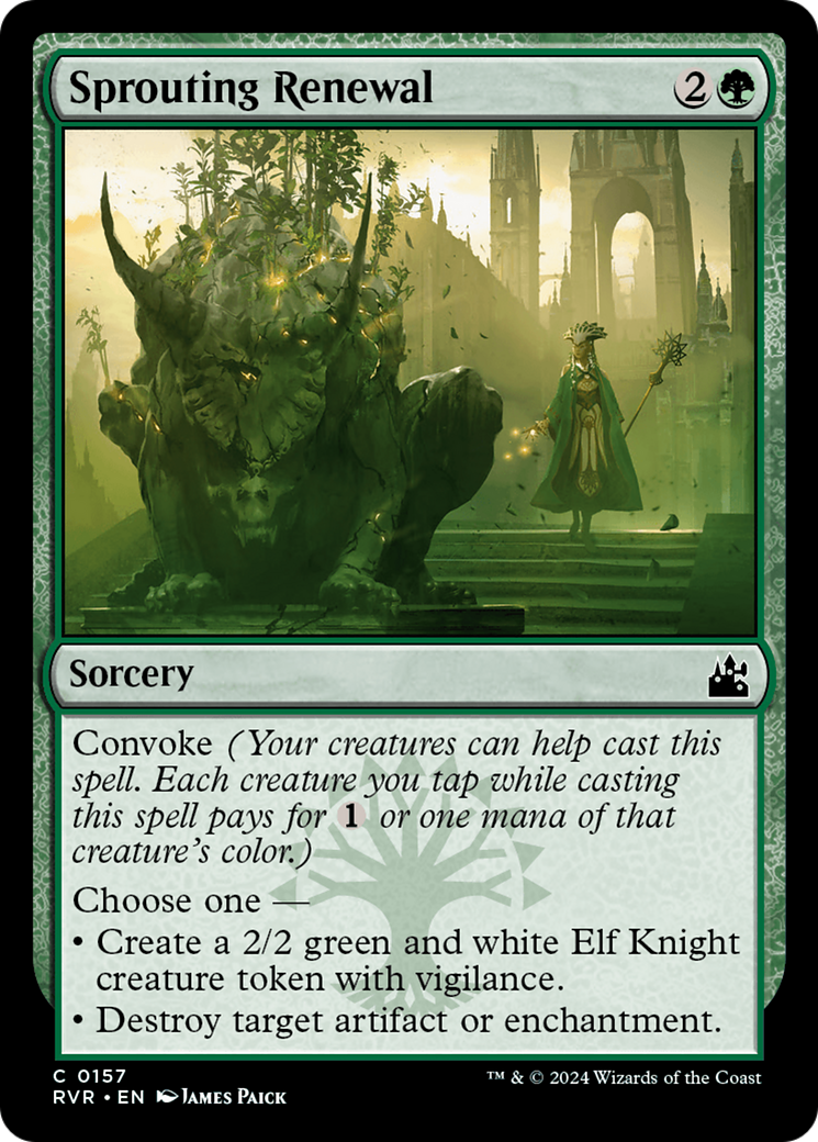 Sprouting Renewal (RVR-157) - Ravnica Remastered - Premium MTG Single from Wizards of the Coast - Just $0.25! Shop now at Game Crave Tournament Store