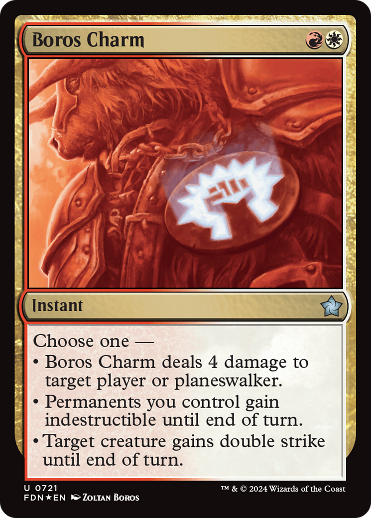 Boros Charm (FDN-721) - Foundations Foil - Premium MTG Single from Wizards of the Coast - Just $2.78! Shop now at Game Crave Tournament Store