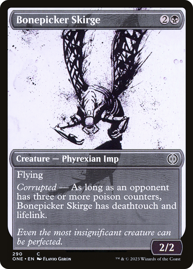Bonepicker Skirge (ONE-290) - Phyrexia: All Will Be One: (Showcase) Foil - Premium MTG Single from Wizards of the Coast - Just $0.25! Shop now at Game Crave Tournament Store