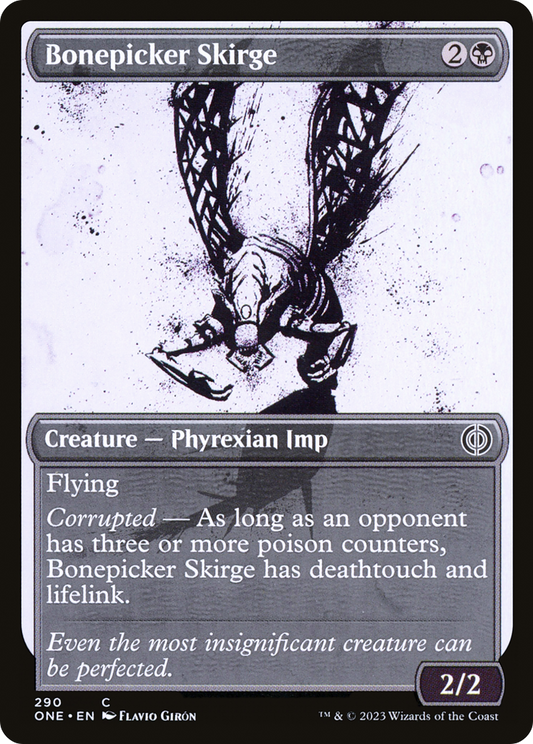 Bonepicker Skirge (ONE-290) - Phyrexia: All Will Be One: (Showcase) Foil - Premium MTG Single from Wizards of the Coast - Just $0.25! Shop now at Game Crave Tournament Store