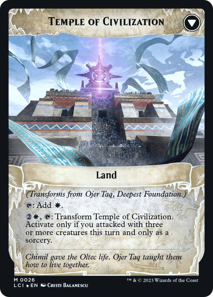 Ojer Taq, Deepest Foundation // Temple of Civilization (PLCI-26S) - The Lost Caverns of Ixalan Promos Foil - Premium MTG Single from Wizards of the Coast - Just $0! Shop now at Game Crave Tournament Store