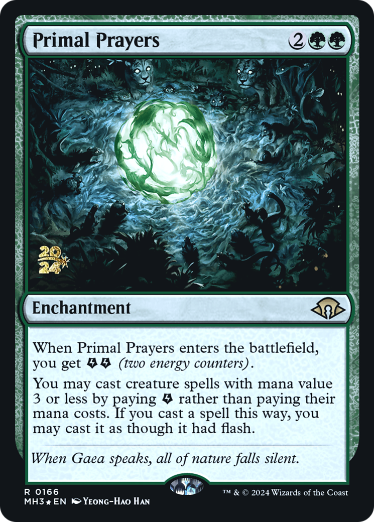 Primal Prayers (PMH3-166S) - Modern Horizons 3 Promos Foil - Premium MTG Single from Wizards of the Coast - Just $0.35! Shop now at Game Crave Tournament Store
