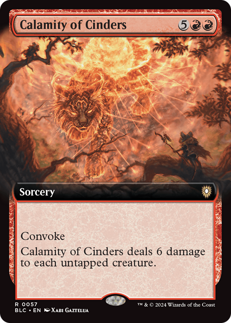 Calamity of Cinders (BLC-057) - Bloomburrow Commander: (Extended Art) - Premium MTG Single from Wizards of the Coast - Just $0.28! Shop now at Game Crave Tournament Store