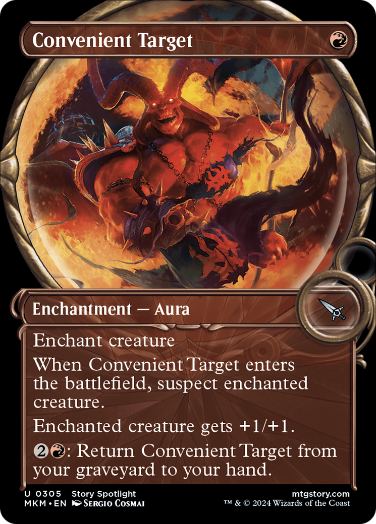 Convenient Target (MKM-305) - Murders at Karlov Manor: (Showcase) - Premium MTG Single from Wizards of the Coast - Just $0.25! Shop now at Game Crave Tournament Store