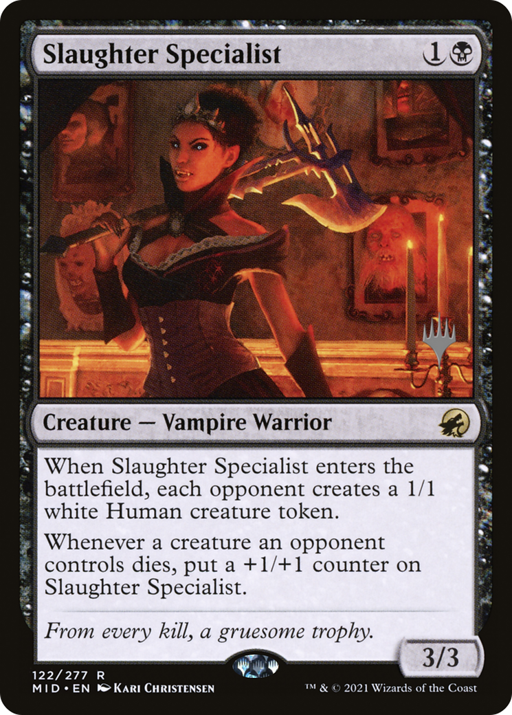 Slaughter Specialist (PMID-122P) - Innistrad: Midnight Hunt Promos Foil - Premium MTG Single from Wizards of the Coast - Just $0.81! Shop now at Game Crave Tournament Store