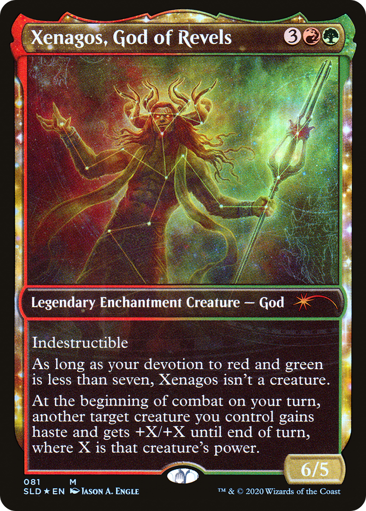 Xenagos, God of Revels (SLD-081) - Secret Lair Drop: (nyxtouched, Showcase) Foil