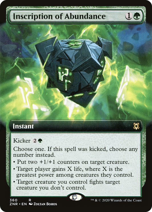 Inscription of Abundance (ZNR-360) - Zendikar Rising: (Extended Art) Foil