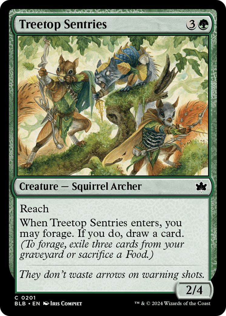 Treetop Sentries (BLB-201) - Bloomburrow - Premium MTG Single from Wizards of the Coast - Just $0.69! Shop now at Game Crave Tournament Store