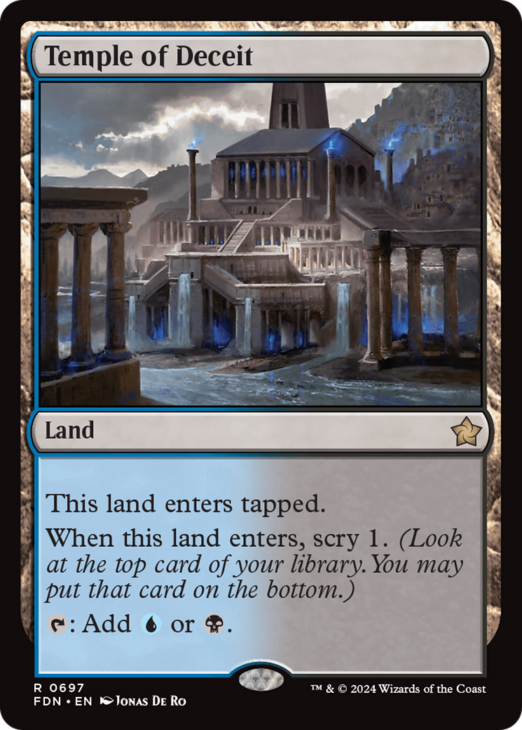 Temple of Deceit (FDN-697) - Foundations - Premium MTG Single from Wizards of the Coast - Just $0.25! Shop now at Game Crave Tournament Store