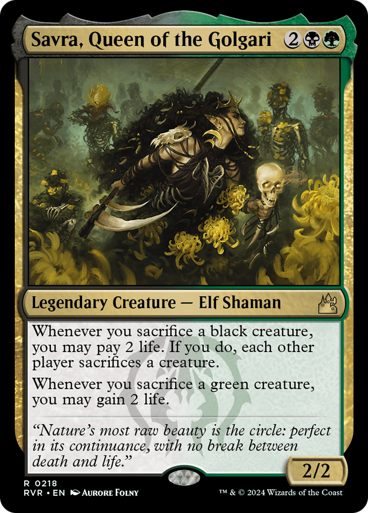 Savra, Queen of the Golgari (RVR-218) - Ravnica Remastered Foil - Premium MTG Single from Wizards of the Coast - Just $1.64! Shop now at Game Crave Tournament Store