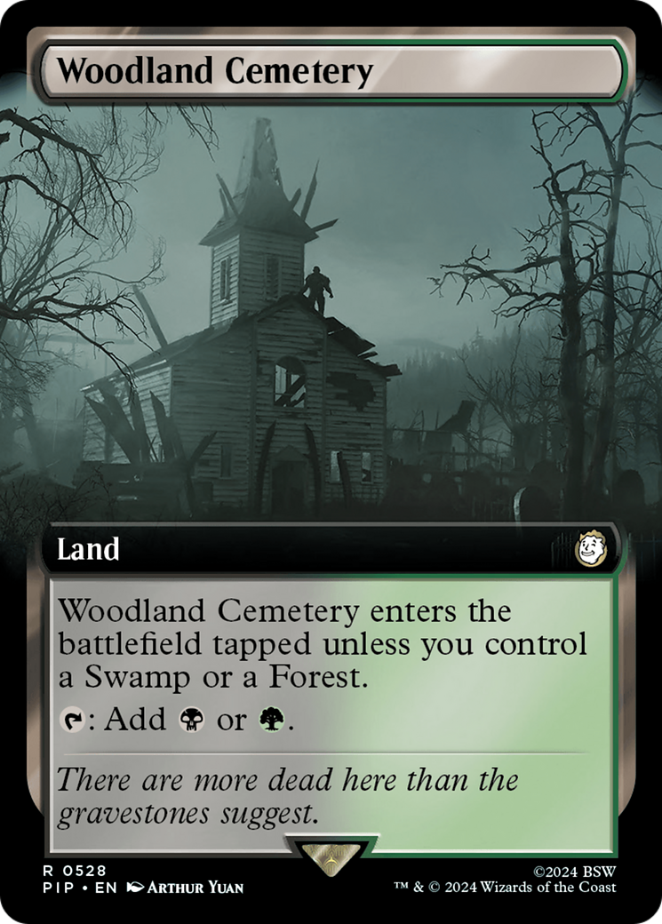 Woodland Cemetery (PIP-528) - Fallout: (Extended Art) Foil - Premium MTG Single from Wizards of the Coast - Just $3.09! Shop now at Game Crave Tournament Store
