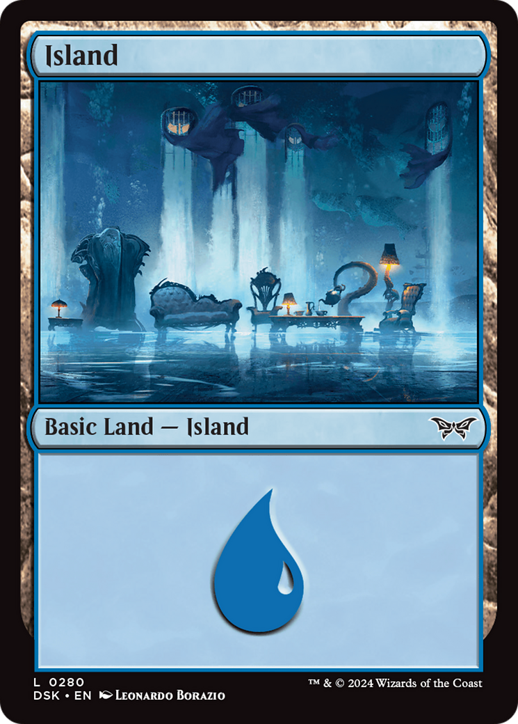 Island (DSK-280) - Duskmourn: House of Horror Foil - Premium MTG Single from Wizards of the Coast - Just $0.25! Shop now at Game Crave Tournament Store
