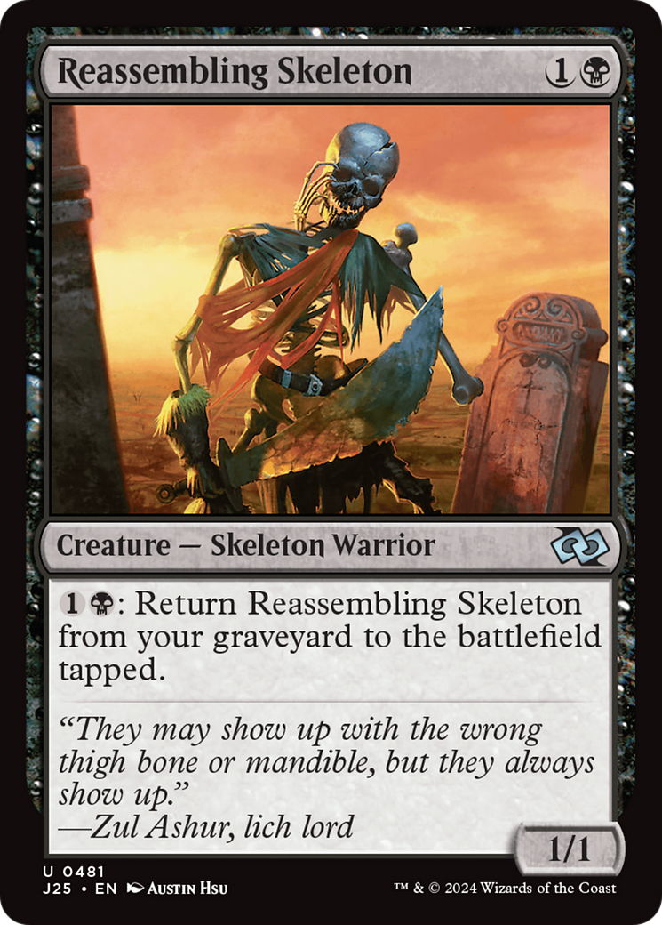 Reassembling Skeleton (J25-481) - Foundations Jumpstart - Premium MTG Single from Wizards of the Coast - Just $0.25! Shop now at Game Crave Tournament Store