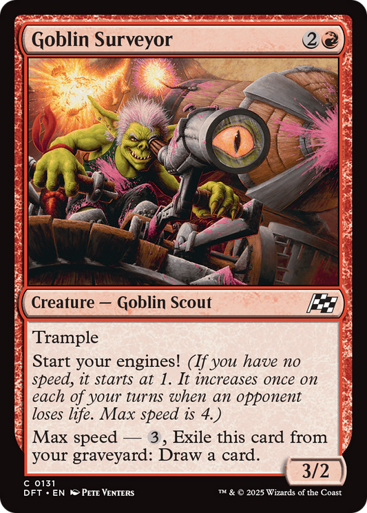 Goblin Surveyor (DFT-131) - Aetherdrift Foil - Premium MTG Single from Wizards of the Coast - Just $0.08! Shop now at Game Crave Tournament Store