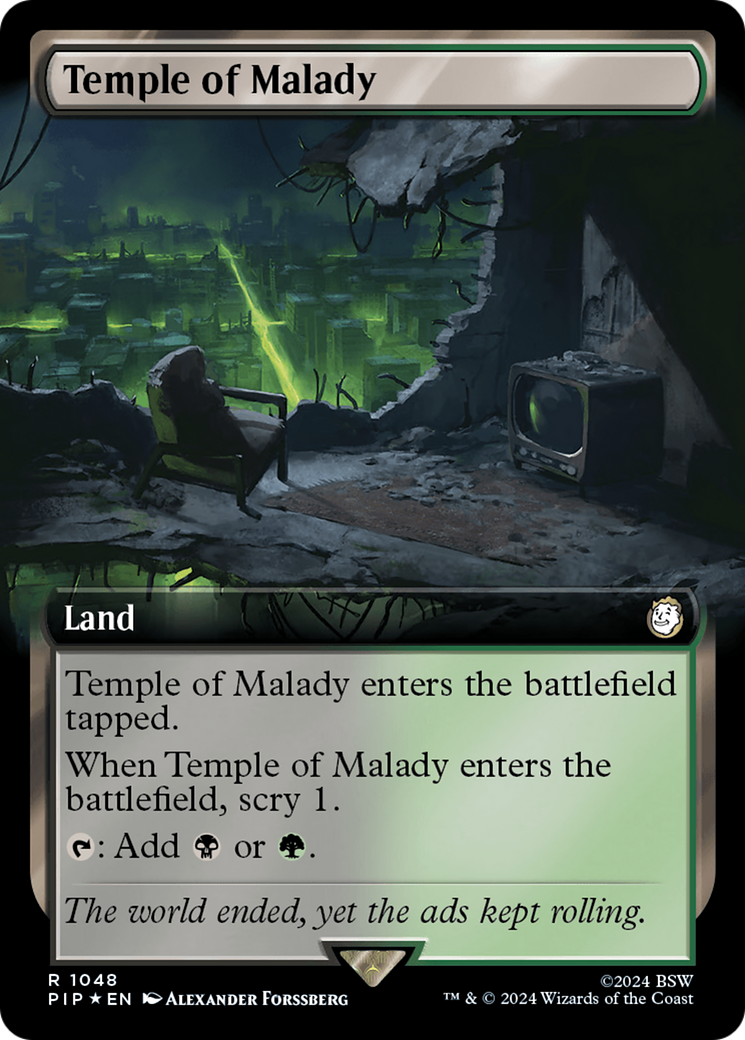 Temple of Malady (PIP-1048) - Fallout: (Extended Art) Foil - Premium MTG Single from Wizards of the Coast - Just $1.48! Shop now at Game Crave Tournament Store