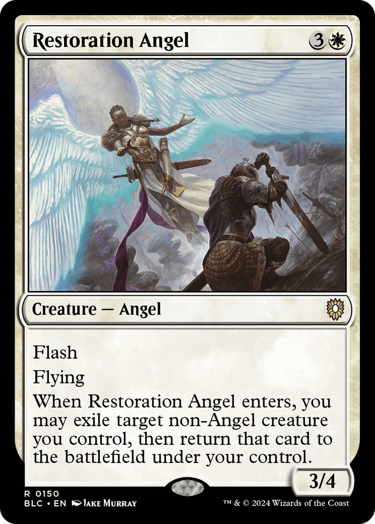 Restoration Angel (BLC-150) - Bloomburrow Commander - Premium MTG Single from Wizards of the Coast - Just $0.25! Shop now at Game Crave Tournament Store