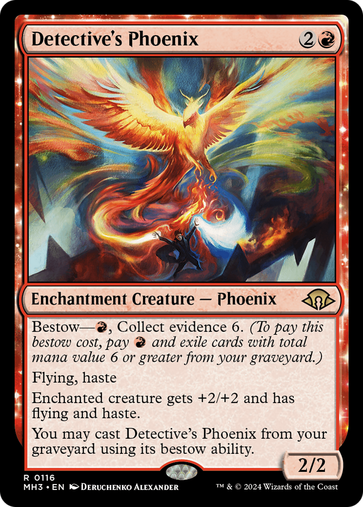 Detective's Phoenix (MH3-116) - Modern Horizons 3 Foil - Premium MTG Single from Wizards of the Coast - Just $0.67! Shop now at Game Crave Tournament Store