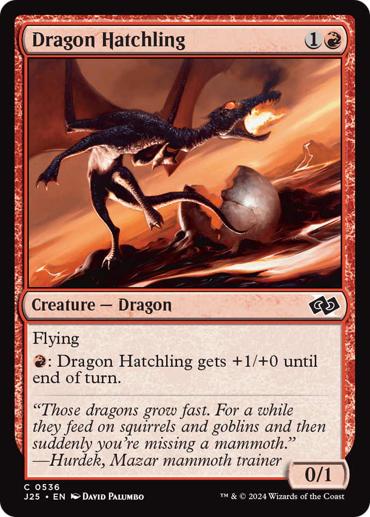 Dragon Hatchling (J25-536) - Foundations Jumpstart - Premium MTG Single from Wizards of the Coast - Just $0.25! Shop now at Game Crave Tournament Store