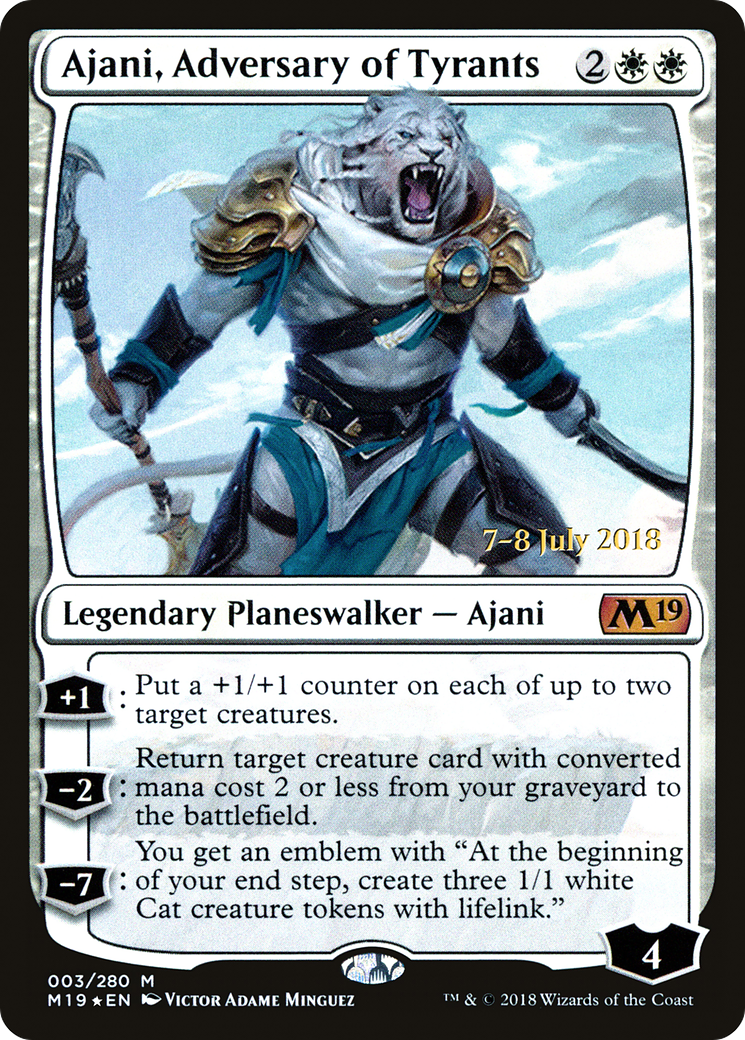 Ajani, Adversary of Tyrants (PM19-03S) - Core Set 2019 Promos Foil