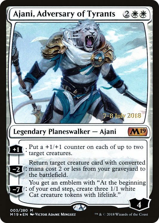 Ajani, Adversary of Tyrants (PM19-03S) - Core Set 2019 Promos Foil