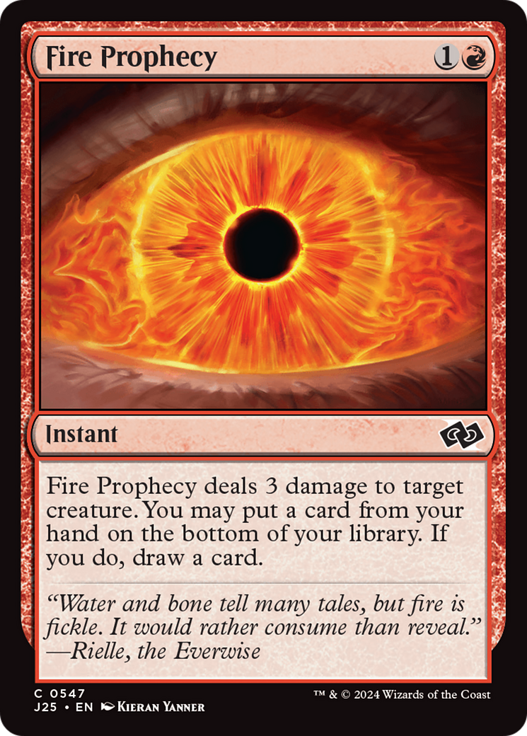 Fire Prophecy (J25-547) - Foundations Jumpstart - Premium MTG Single from Wizards of the Coast - Just $0.25! Shop now at Game Crave Tournament Store