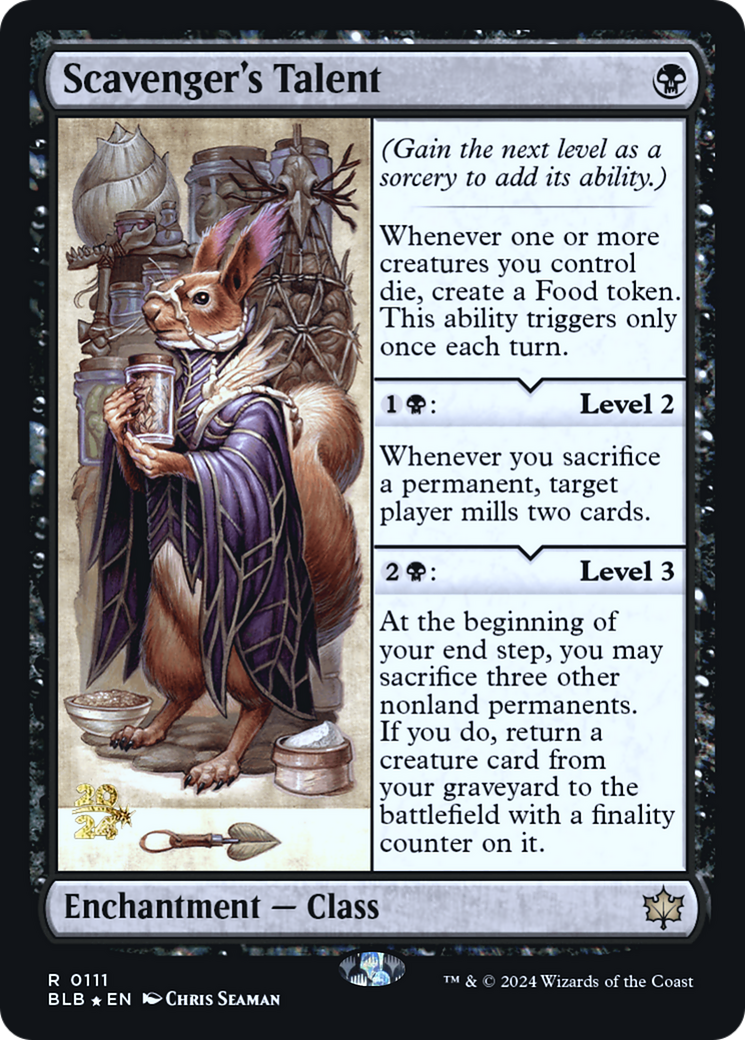 Scavenger's Talent (PBLB-111S) - Bloomburrow Promos Foil - Premium MTG Single from Wizards of the Coast - Just $3.76! Shop now at Game Crave Tournament Store