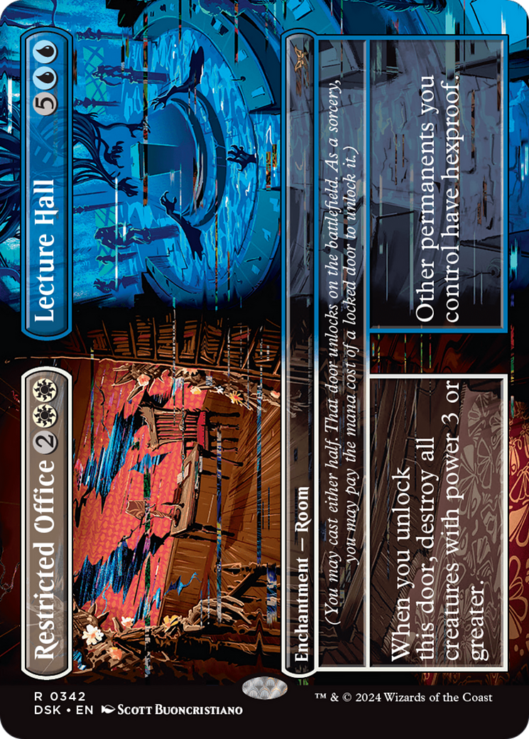 Restricted Office // Lecture Hall (DSK-342) - Duskmourn: House of Horror (Borderless) - Premium MTG Single from Wizards of the Coast - Just $0.28! Shop now at Game Crave Tournament Store