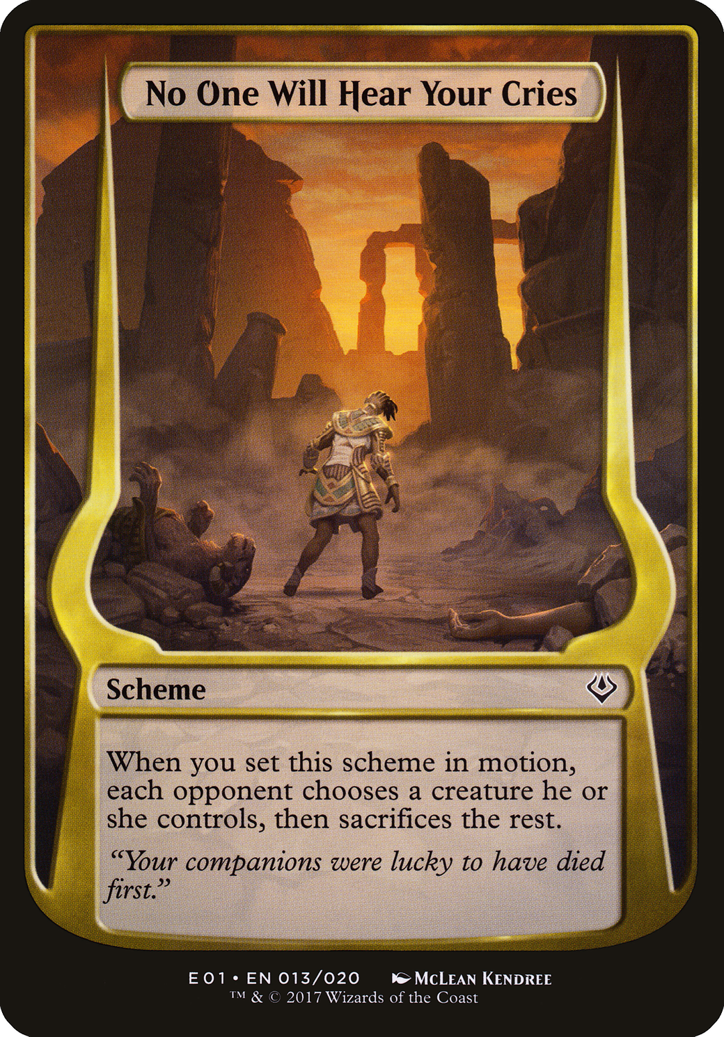 No One Will Hear Your Cries (OE01-13★) - Archenemy: Nicol Bolas Schemes