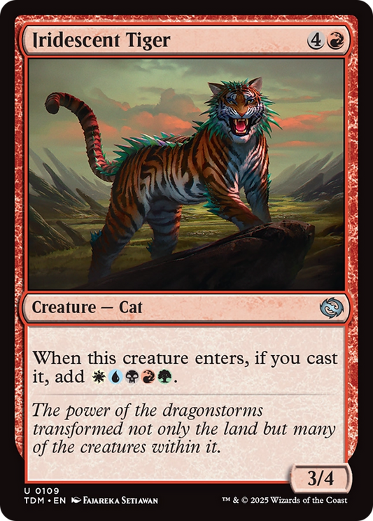 Iridescent Tiger (TDM-109) - Tarkir: Dragonstorm - Premium MTG Single from Wizards of the Coast - Just $0.09! Shop now at Game Crave Tournament Store